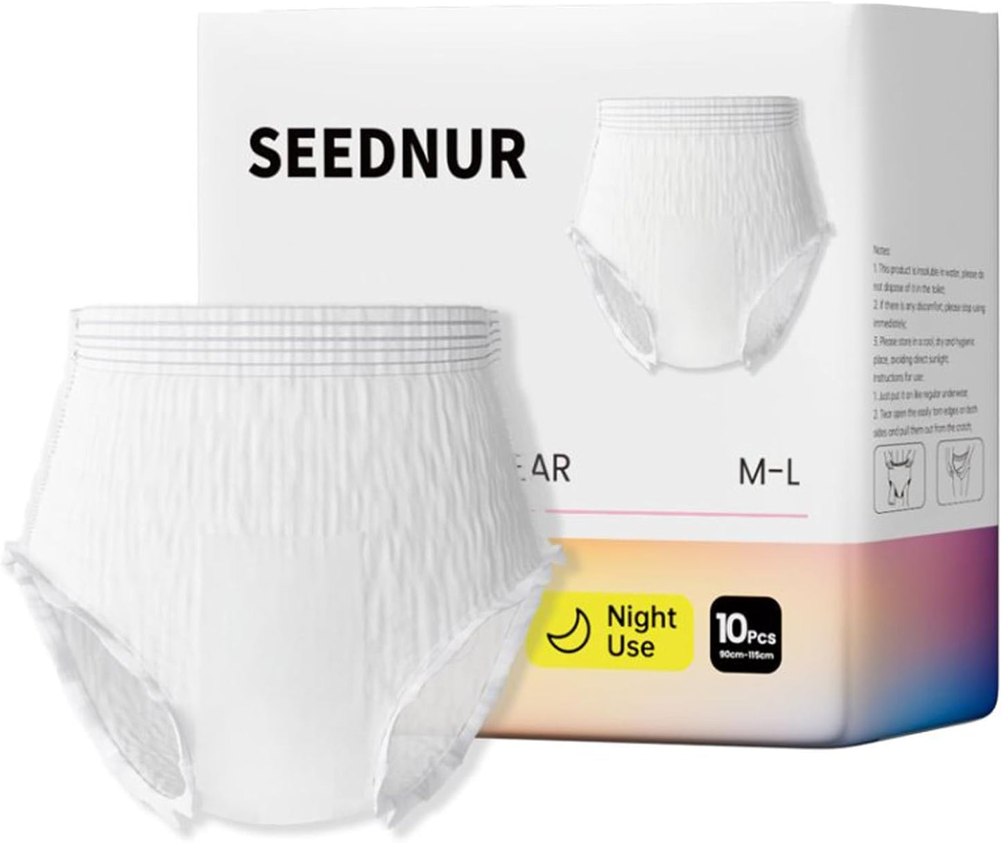 Disposable Period Pants, 10 Pieces of Individually Packaged Women's Period Pants, Ultra-Absorbent and Breathable Disposable Underwear, All Around Anti Side Leakage (XL)