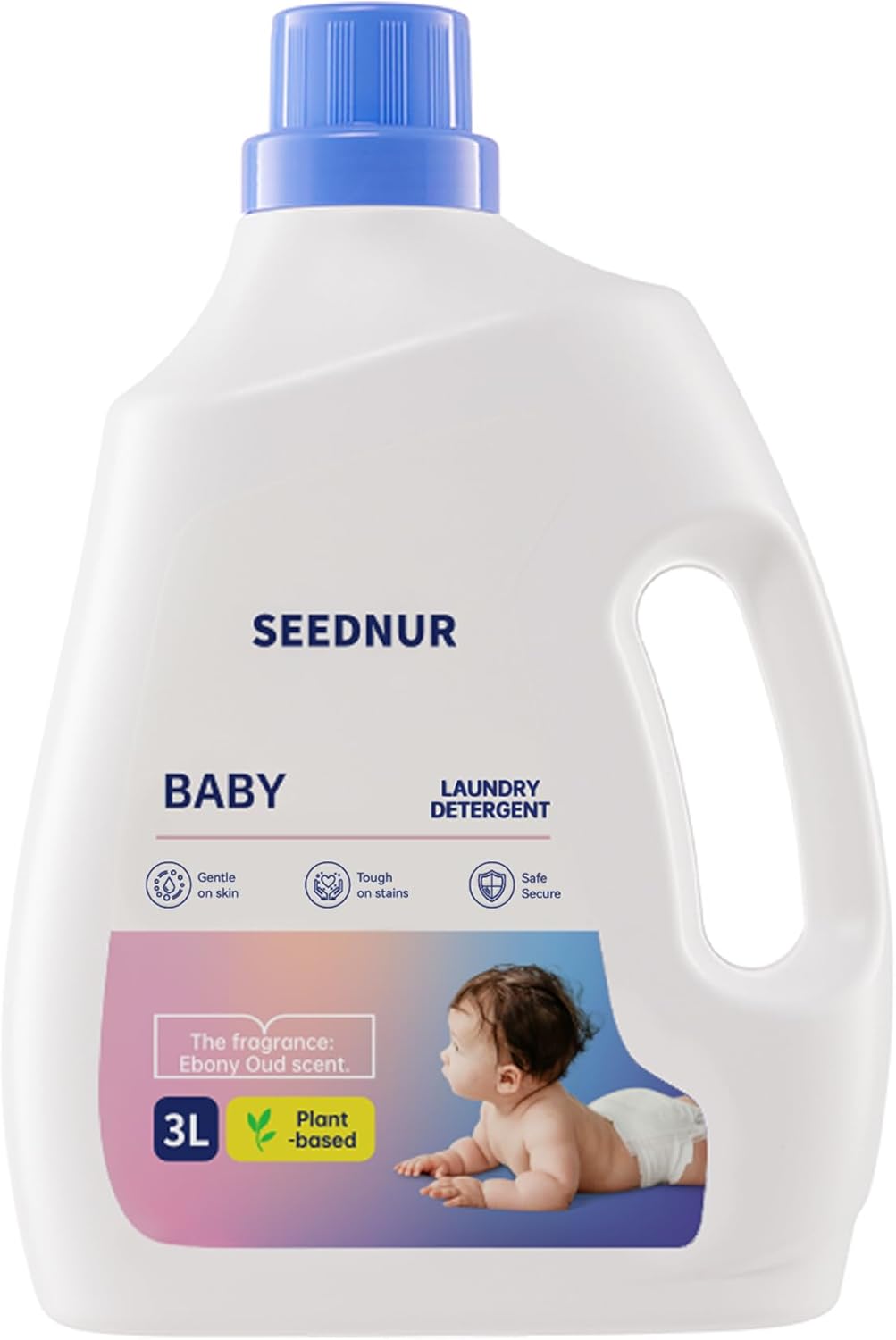 Baby Laundry Detergent, 3L Hypoallergenic Laundry Detergent, Dye and Bleach Free for Baby Clothes, Adult Clothes and Sensitive Skin