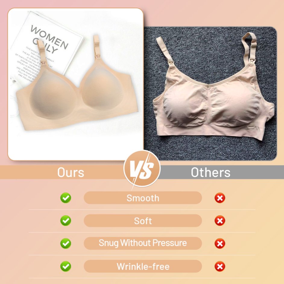 SEEDNUR Classic Ultra Soft Seamless Smooth and Wireless Women Nursing Bra Push Up Feeding Jelly Strip Technology, versatile for every occasion Pregnancy and Breastfeeding