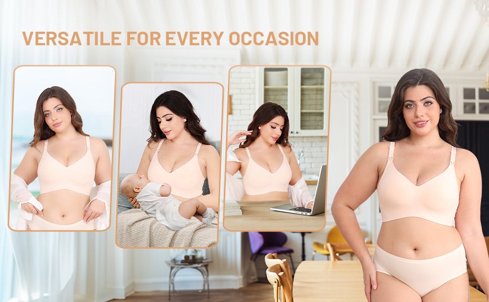SEEDNUR Classic Ultra Soft Seamless Smooth and Wireless Women Nursing Bra Push Up Feeding Jelly Strip Technology, versatile for every occasion Pregnancy and Breastfeeding