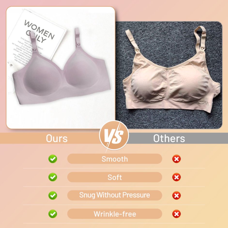 SEEDNUR Classic Ultra Soft Seamless Smooth and Wireless Women Nursing Bra Push Up Feeding Jelly Strip Technology, versatile for every occasion Pregnancy and Breastfeeding