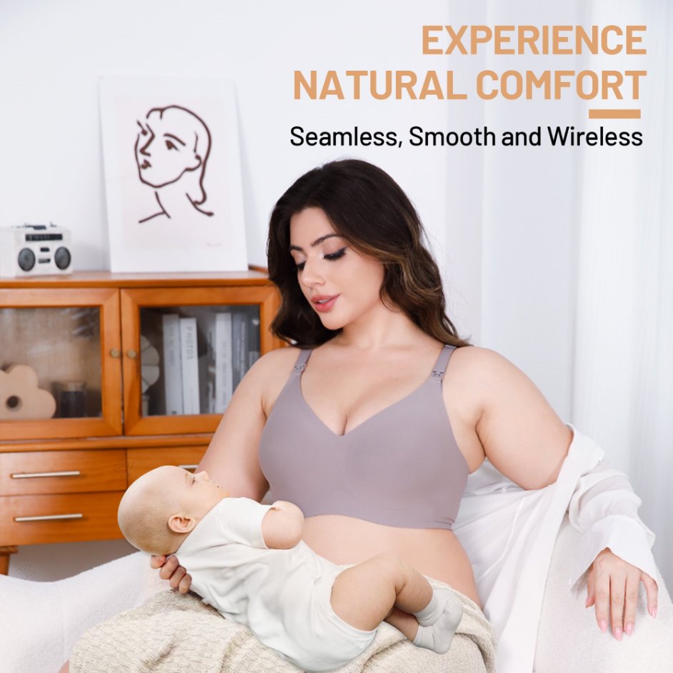 SEEDNUR Classic Ultra Soft Seamless Smooth and Wireless Women Nursing Bra Push Up Feeding Jelly Strip Technology, versatile for every occasion Pregnancy and Breastfeeding