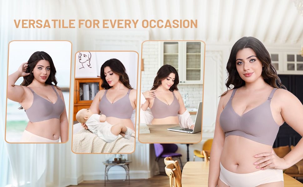 SEEDNUR Classic Ultra Soft Seamless Smooth and Wireless Women Nursing Bra Push Up Feeding Jelly Strip Technology, versatile for every occasion Pregnancy and Breastfeeding