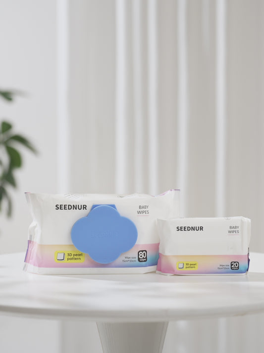 Pure Cotton Baby Water Wipes, Specially Crafted for Sensitive Skin Gentle, Eco-friendly and Suitable for Sensitive Skin Perfect for Travel and Everyday Use (20 Wipes/Bag)