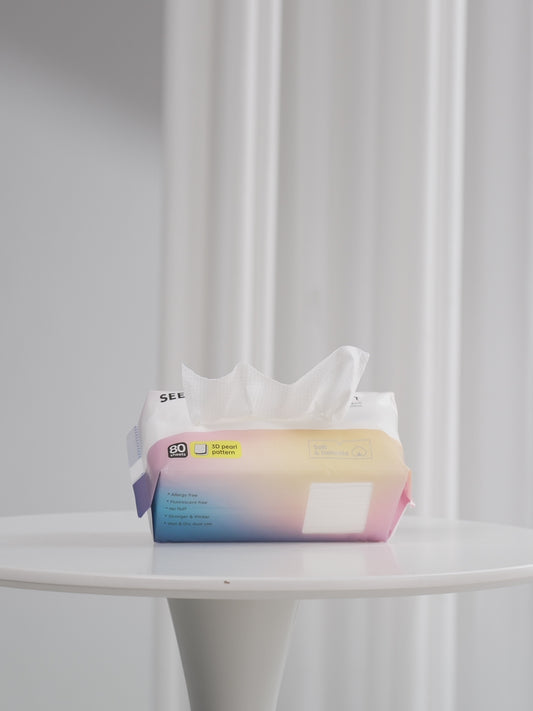 Seednur Ultra Soft Face Towels, Clean Skin More Powerfully, Longer Thicker & More Absorbent, Suitable For All Skin Type (80 Sheets/Bag)
